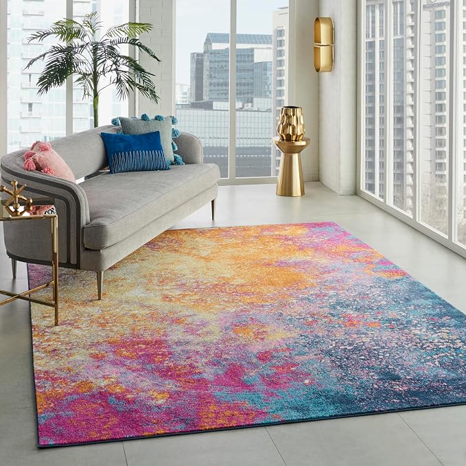 Nourison Home Passion 7' x 10' Multicolor Fabric Modern Area Rug (7' x 10')