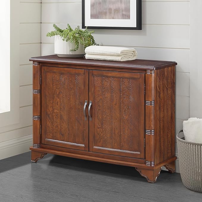 40" Retro Sideboard Storage Cabinet with 2 Doors, Wooden Console Table with Adjustable Storage Shelf, Sofa Couch Table for Hallway, Entry Way, Living Room, Dining Room, Light Espresso