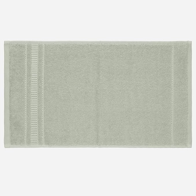 Melissa Linen 4-Pack Fingertip Towels, 100% Turkish Cotton Soft Hand Towels for Bathroom & Face, 12 x 18 in, Ultra Absorbent - Sage Green (Muted with Gray Undertones)