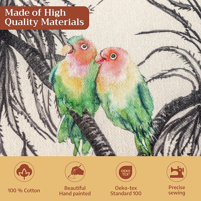 Maison d' Hermine Table Cloth Rectangle Table 100% Cotton 60 x 90 Inches Fall Tablecloth Reusable Everyday Use for Thanksgiving Christmas Decorations Dining Farmhouse Party (Amazonia)