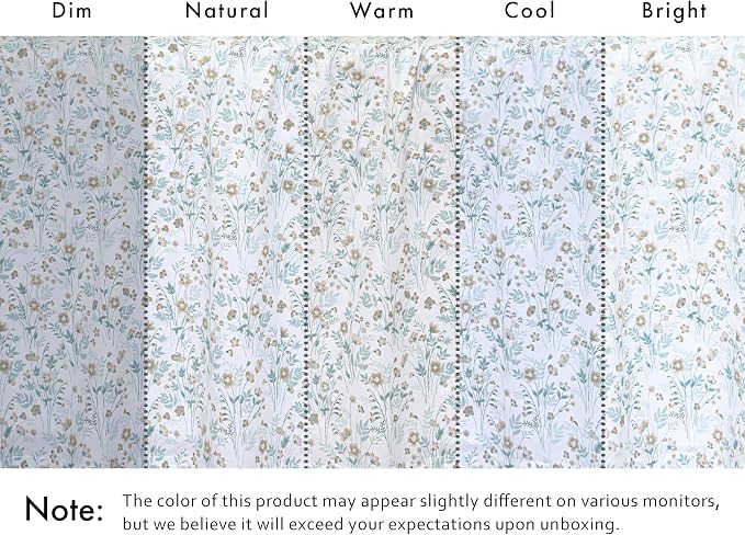 RUVANTI 100% Cotton Percale Sheets King Size 6 Piece Set, Cooling Bed Sheets for Hot Sleepers, Deep Pocket 16”, Breathable Lightweight & Durable, Crisp Hotel Style Sheets, Fleur & Field