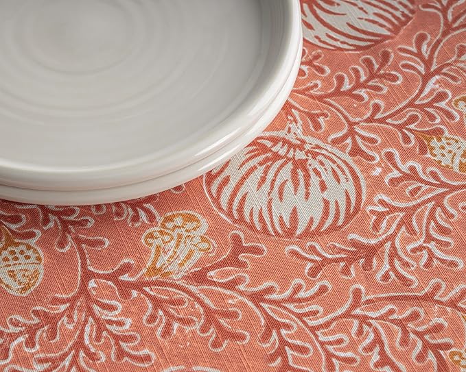 Maison d' Hermine Table Cloth Rectangle Table 100% Cotton 70 x 120 Inches Fall Tablecloth Reusable Everyday Use for Thanksgiving Christmas Decorations Dining Farmhouse Party (Harvest Festival)