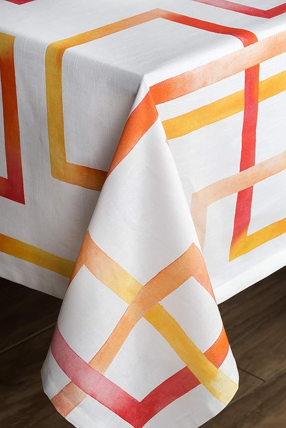 Maison d' Hermine Table Cloth Rectangle Table 100% Cotton 60 x 108 Inches Tablecloth Reusable Decorative for Dining Room Farmhouse Home Valentines Day Decorations Spring Summer - Summer Maze