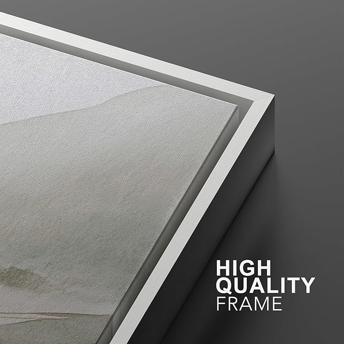 IDEA4WALL Framed Canvas Print Wall Art Set Earth Tone Watercolor Abstract Minimalist Nature-Inspired Illustrations Modern Art Decorative Calm/Zen for Living Room, Bedroom, Office - 24"x36"x2 White