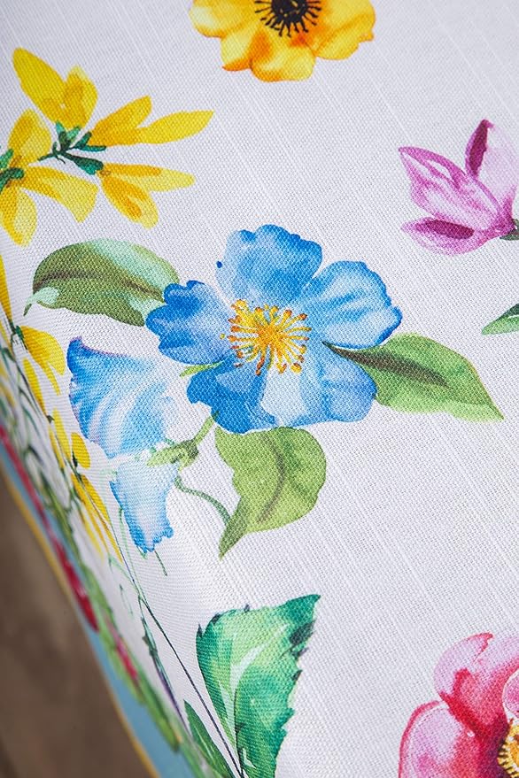Maison d' Hermine Table Cloth Rectangle Table 100% Cotton 54 x 72 Inches Tablecloth Reusable Decorative for Dining Room Farmhouse Home Valentines Day Decorations Spring Summer - Giverny