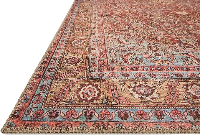 Loloi Loren Collection LQ-06 Red/Multi 2'-6" x 7'-6" Runner Rug
