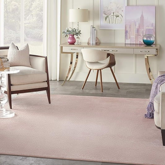Nourison Home Nourison Essentials Pink 7' x 10' Area Rug - Easy Clean, Non Shedding, Bed Room, Living Room, Dining Room, Kitchen (7' x 10')