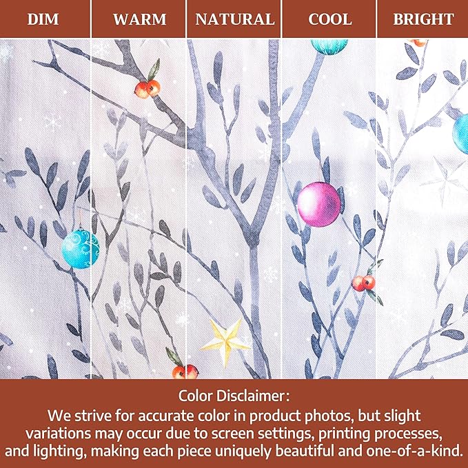 Maison d' Hermine Table Cloth Rectangle Table 100% Cotton 60 x 120 Inches Fall Tablecloth Reusable Everyday Use for Thanksgiving Christmas Decorations Dining Farmhouse Party (Fairy Christmas)