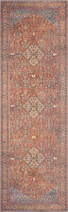 Loloi Loren Collection LQ-06 Red/Multi 2'-6" x 7'-6" Runner Rug