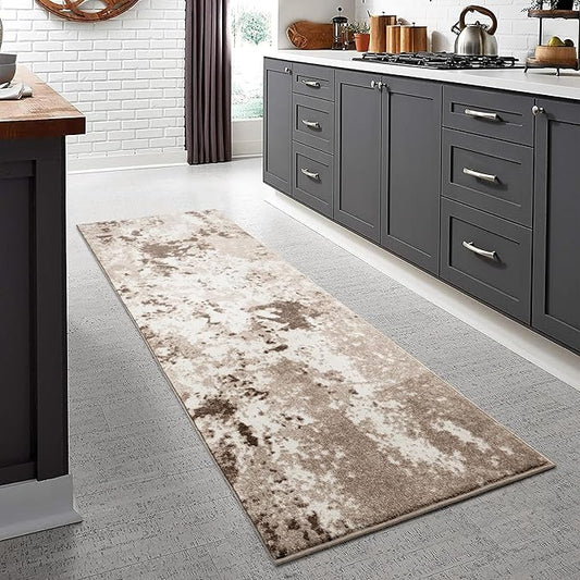 Keen Home Design Area Rugs - 2x8 Non-Shedding, Abstract Rugs for Kitchen, Living Room, Bedroom, Dining Room, Entryway - Size: 2'8" x 7'7", Multi