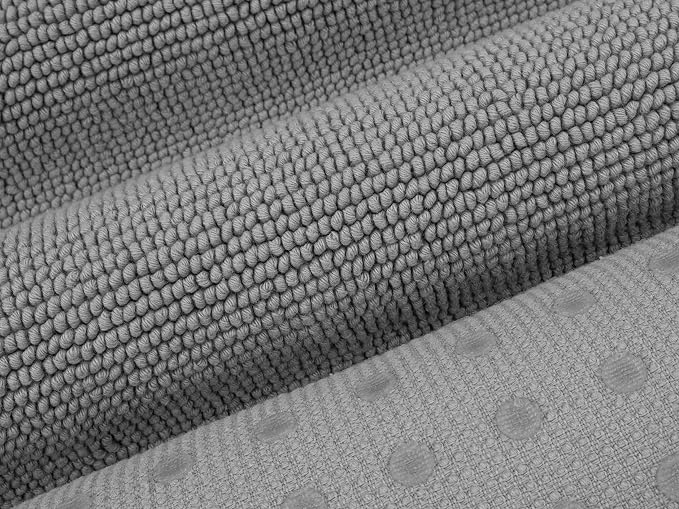 Cotton Paradise 100% Cotton Turkish Bathmat Rug, Soft Absorbent Quick Dry Non Slip, 17x24 Bathmat Rug, Light Grey