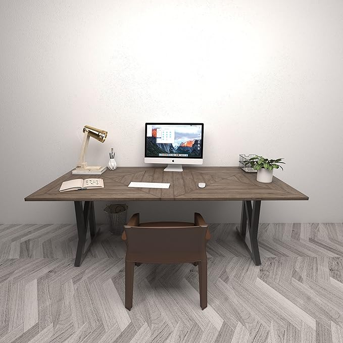 Metal Table Legs 28”Height 17.7”Wide Heavy Duty Desk Legs DIY Furniture Legs for Dining Table,Coffee Table,Office Desk