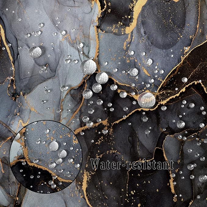 Baocicco Gray and Gold Marble Shower Curtain Modern Luxury Abstract Shower Curtains Decorative for Bathroom Bathtubs Waterproof Fabric Shower Curtain with Hooks 72x96 Inches