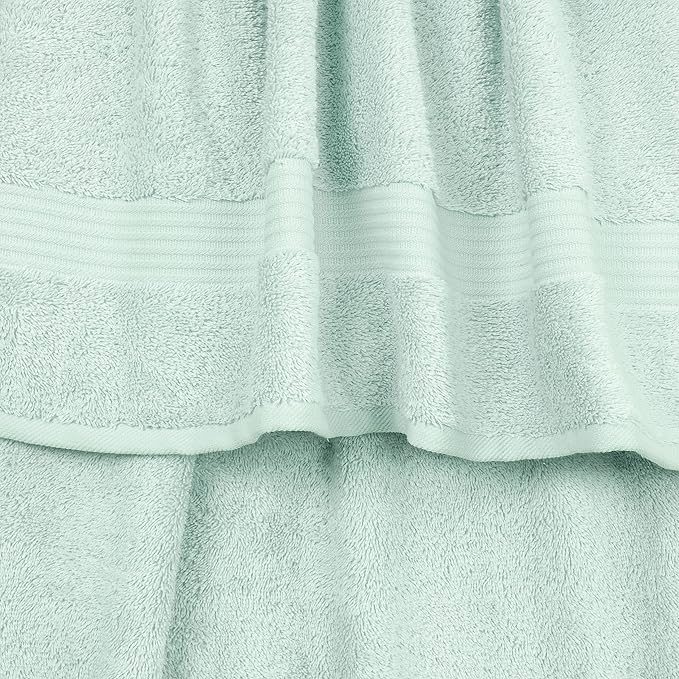 Cotton Paradise 100% Cotton Turkish Towel Set, Soft Absorbent Quick Dry, 4 Piece Washcloth Set, Mint Green