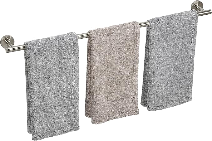Brushed Nickel Towel Bar, 30 Inch Towel Racks for Bathroom Wall Mounted, Thicken SUS304 Stainless Steel Heavy Duty Hand Towel Holder Organizer, Bathroom Accessories, Total Length 32.5 Inch