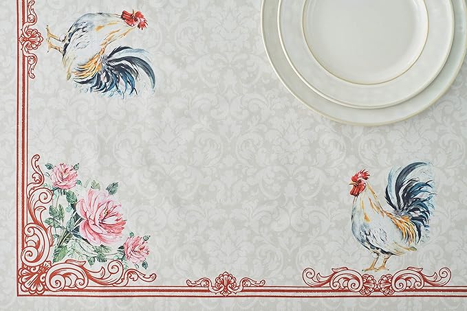 Maison d' Hermine Table Cloth Rectangle Table 100% Cotton 70 x 120 Inches Tablecloth Reusable Decorative for Dining Room Farmhouse Home Valentines Day Decorations Spring Summer - Campagne