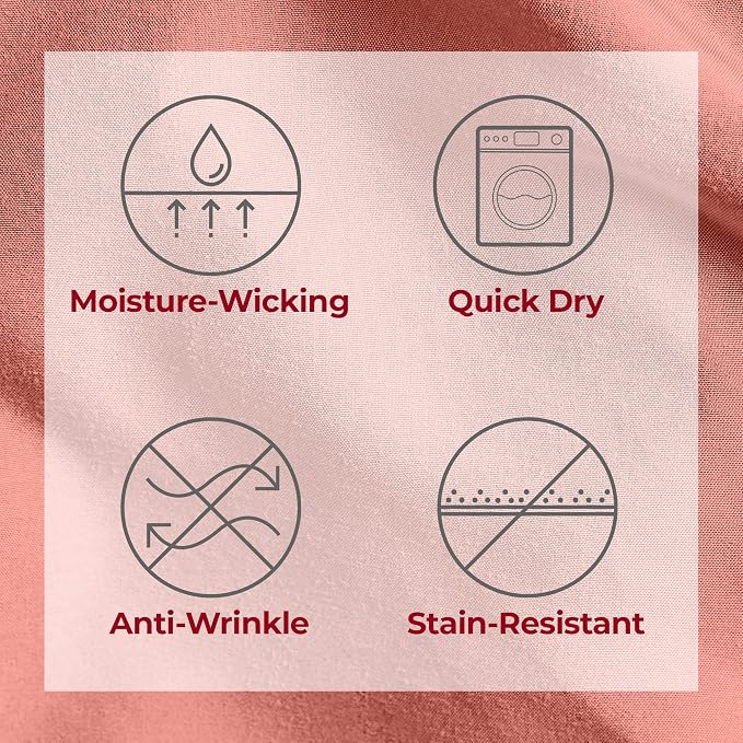 Mellanni Extra Deep Queen Sheets - 4 PC Iconic Collection Bedding - Hotel Luxury, Ultra Soft, Cooling Bed Sheets - Wrinkle, Fade, Stain Resistant (Queen, Coral)