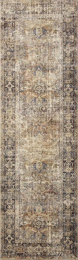 Loloi Amber Lewis Morgan Collection MOG-01 Sunset/Ink 2'-3" x 7'-6" 38" Thick Runner Rug feat. CloudPile, Neutral, Room Décor, Vintage Inspired, Livingroom, Bedroom, Dining Area