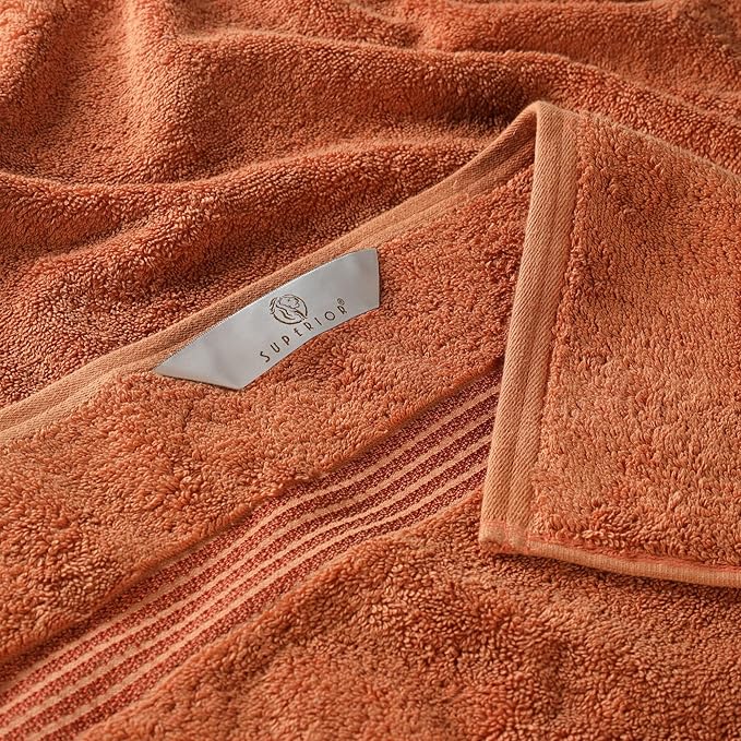Superior Egyptian Cotton 3-Piece Towel Set, Assorted Towels for Home Bathroom, Master Bath, Decor Essentials, Includes 1 Bath, 1 Hand, 1 Face Towel/Washcloth, Quick Dry, Absorbent, Caramel Brown