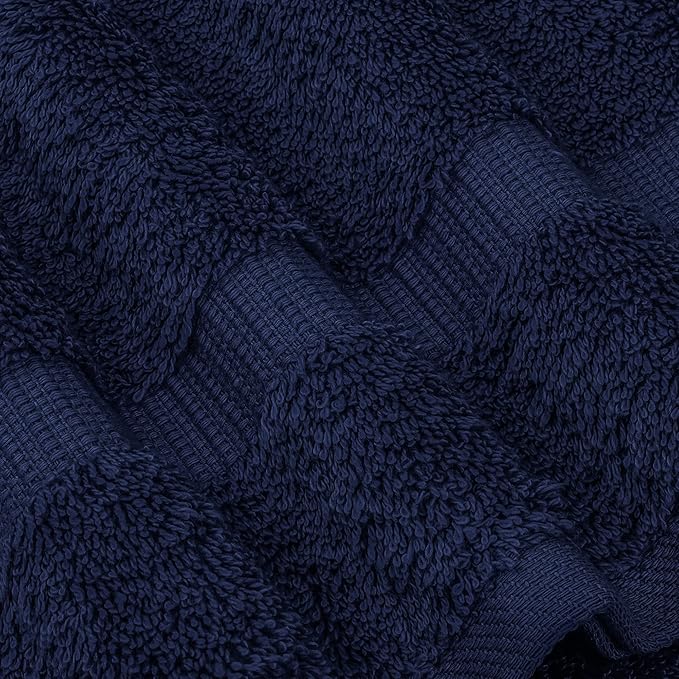 Chakir Turkish Linens | Hotel & Spa Quality 100% Cotton Premium Turkish Towels | Soft & Absorbent (3-Piece Towel Sets, Navy)