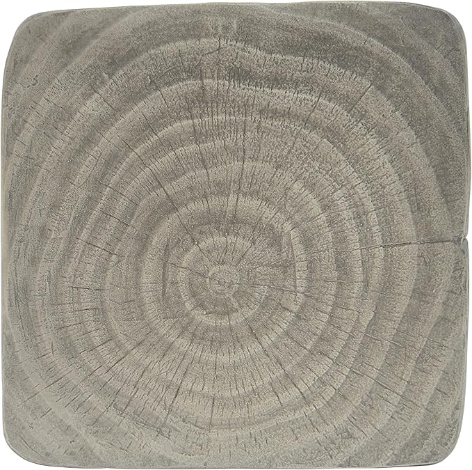 ø11.75'' Small Side Table End Table for Living Room, Modern Retro Farmhouse Countryside Style, Magnesium Oxide Material for Indoor & Outdoor, No Assembly, Wood Grain, Gray