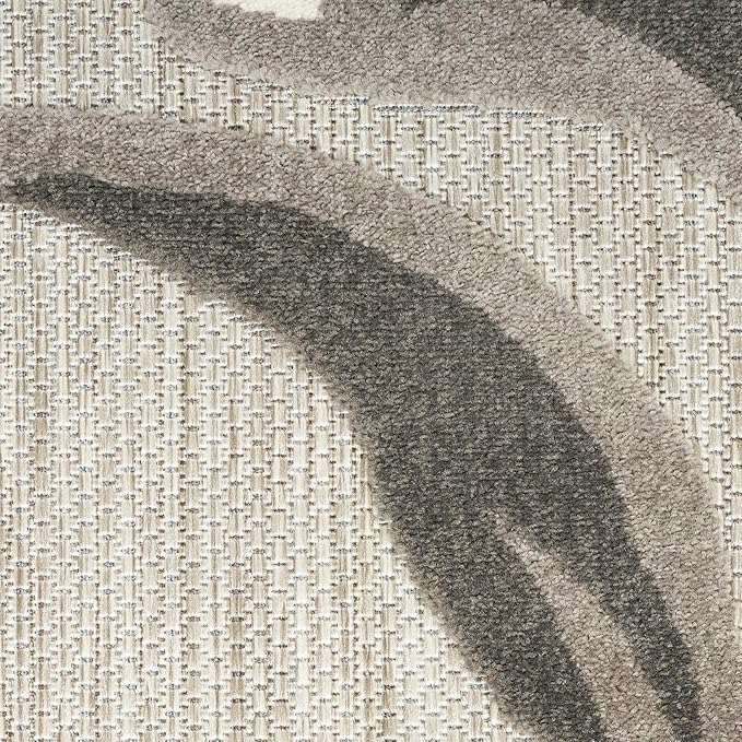 Nourison Home Aloha Beige 9' x 12' Area Rug - Easy Clean, Non Shedding, Bed Room, Living Room, Dining Room, Kitchen (9' x 12')