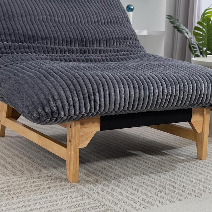 Living Room Chairs Comfy Accent Reading Chair Giant Bean Bag Cloud Chair with Frame for Adults Oversized Beanbag Lounge Sofa for Bedroom (Dark Gray)