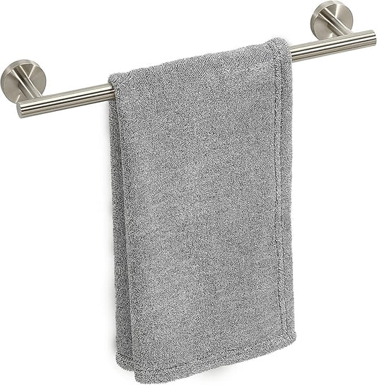 Brushed Nickel Towel Bar, 14 Inch Towel Racks for Bathroom Wall Mounted, Thicken SUS304 Stainless Steel Heavy Duty Hand Towel Holder Organizer, Bathroom Accessories, Total Length 16.5 Inch