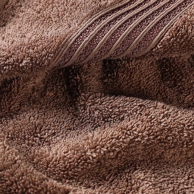 Superior Heritage Egyptian Cotton Face Towel Set, Small Towels for Kitchen, Home Bathroom, Guest Bath, Luxury Essentials, Plush, Absorbent Basics, Washcloths, Spa, Hotel, Resort, Set of 10, Mocha