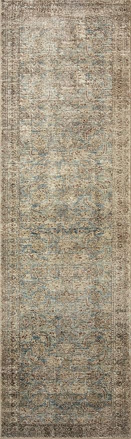 Loloi Amber Lewis Morgan Collection MOG-04 Sea/Sage 2'-3" x 11'-6" 38" Thick Runner Rug feat. CloudPile, Neutral, Room Décor, Vintage Inspired, Livingroom, Bedroom, Dining Area