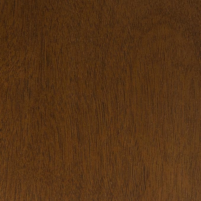 Finch Darren Home Office Desk with Drawer, Mid Century Accent Desk, 43 Inch Wide Simple Modern Study Table, Walnut Brown