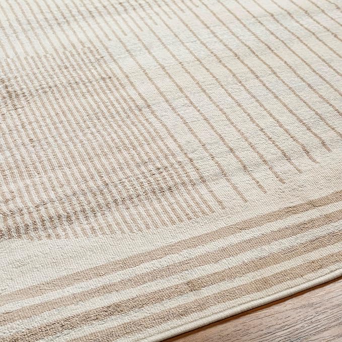 Mark&Day Area Rugs, 3x10 Lakin Modern Light Brown Runner Area Rug, Cream Tan Light Slate Carpet for Hallway, Kitchen, Bedroom or Living Room (2'7" x 10' Runner)