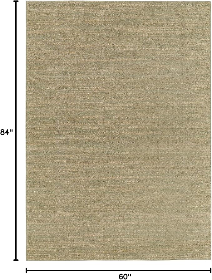 Nourison Home Nourison Essentials Green Gold 5' x 7' Area Rug - Easy Clean, Non Shedding, Bed Room, Living Room, Dining Room, Kitchen (5' x 7')