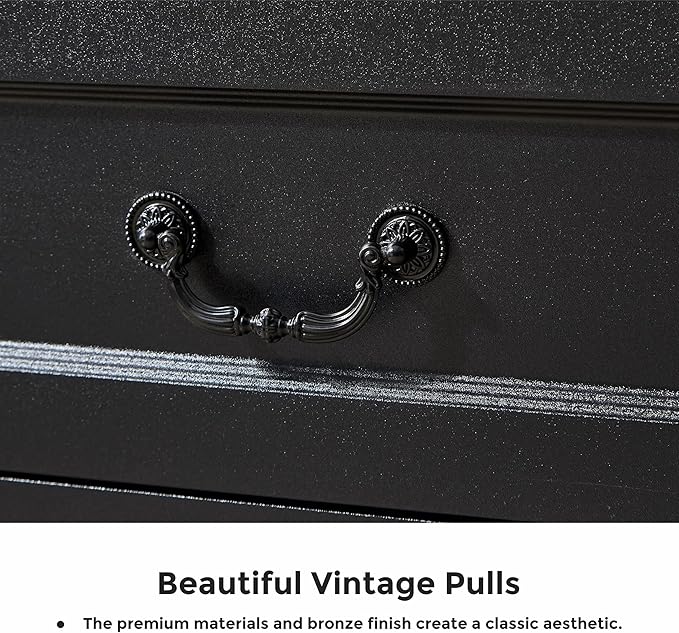LIDYUK 9 Drawer Dresser for Bedroom Farmhouse Black Tall Wood Chest of Drawers for Bedroom Dresser, Modern Rustic 59" Wide Drawers Dressers Wooden Closet and Storage Cabinet, Hallway, Living Room