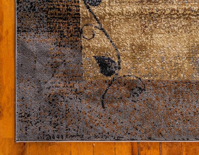 Unique Loom Barista Collection Area Rug - Excelsa (9' x 12' Rectangle, Beige/ Brown)