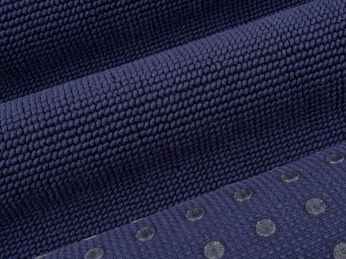 Cotton Paradise 100% Cotton Turkish Bathmat Rug, Soft Absorbent Quick Dry Non Slip, 17x24 Bathmat Rug, Navy Blue