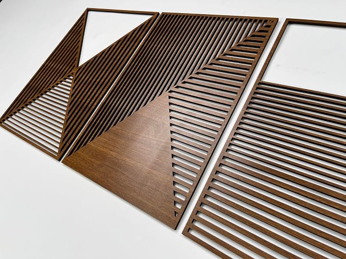 Abstract Wood Wall Art, Geometric Design for Modern & Minimalist Interiors, Contemporary Large Wooden Wall Art, Unique Wood Wall Panels