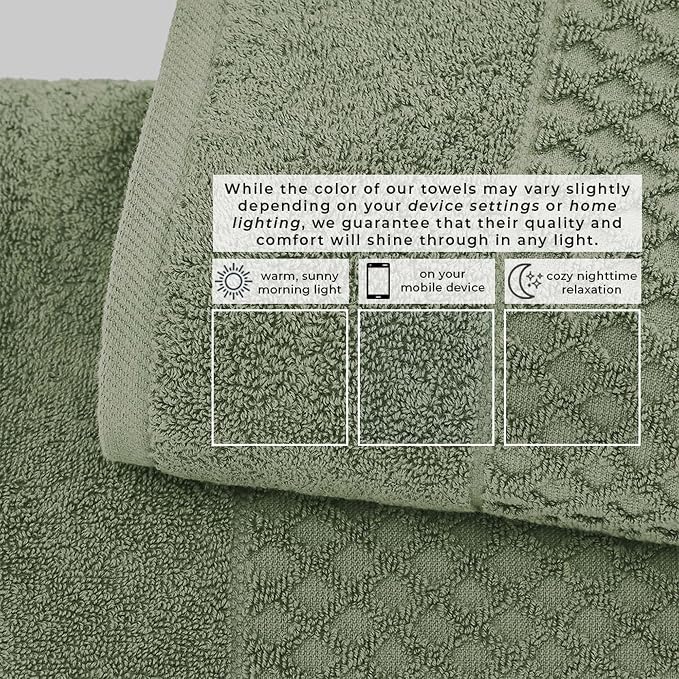 Great Bay Home Oversized Bath Sheets - 100% Cotton 2 Pack 68x35 Extra Large Towel - Absorbent, Durable, Quick-Dry Towels for Bathroom (Eucalyptus)