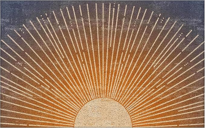 Boho Door Mats Outdoor - Boho Golden Sun Front Door Mat, Welcome Sun Bath Mat, Door Mat Doormat Outdoor Indoor Entrance, Indoor Door Mats for Entryway, 17x30 Inch