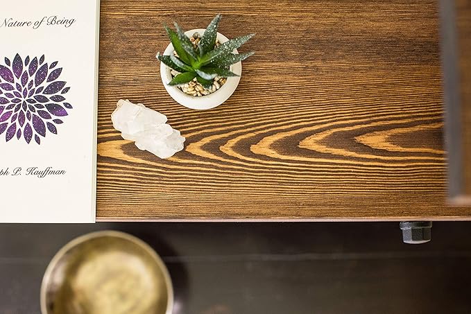 Floating Wall Shelf with Industrial Pipe Brackets, Solid Wood, Rustic Farmhouse Shelf, 24" x 7.5" x 1.5" (2, Dark Walnut)