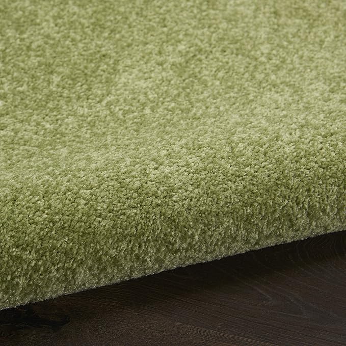Nourison Home Nourison Essentials Green 6' x Round Area Rug - Easy Clean, Non Shedding, Bed Room, Living Room, Dining Room, Kitchen (6' x Round)