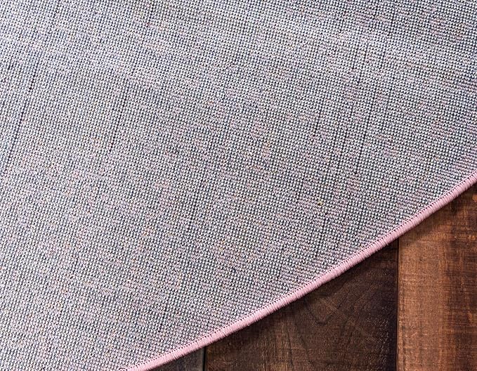 Unique Loom Bromley Collection Area Rug - Wells (5' 3" Round, Pink/ Ivory)