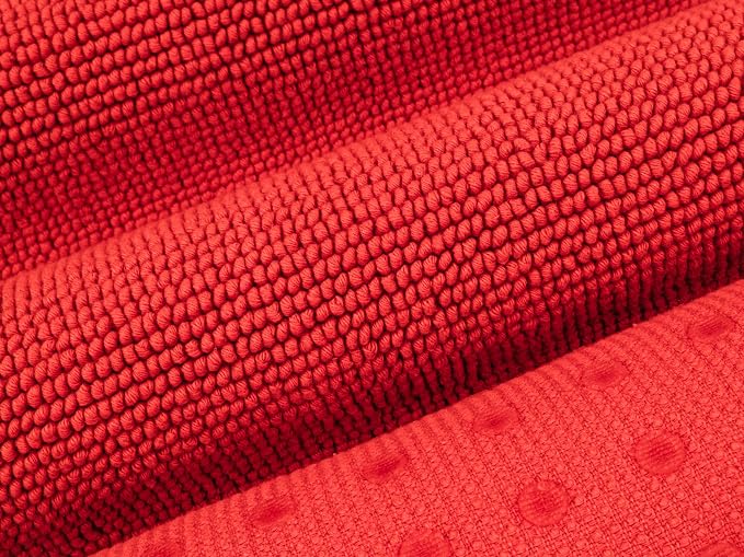 Cotton Paradise 100% Cotton Turkish Bathmat Rug, Soft Absorbent Quick Dry Non Slip, 20x34 Bathmat Rug, Red
