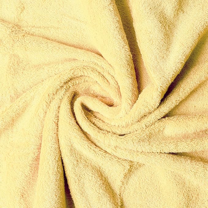 Melissa Linen, Fingertip Towels 4 Pack, 100% Turkish Cotton, Small Hand Towels for Body and Face, 12 x 18 in, Super Soft, Absorb Water, Quick Dry, (Light Yellow Fingertip Towels)