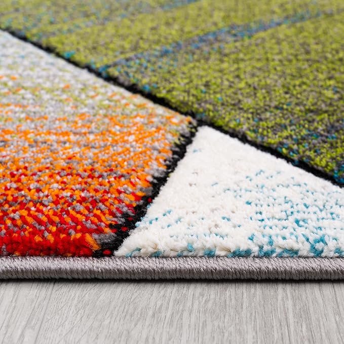 Paco Home Colorful Area Rug with Geometric Shapes in Multicolor, Size: 2'8" x 4'11"