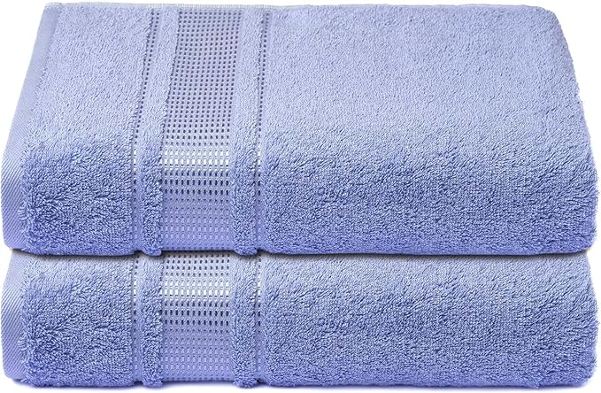 Melissa Linen 2 Pack Hand Towel for Bathroom, Extra Absorbent, Durable and Fast Drying, 20x35 Inch Size and Made of 100% Cotton, Luxury Design, Cobalt Blue