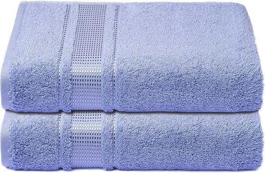 Melissa Linen 2 Pack Hand Towel for Bathroom, Extra Absorbent, Durable and Fast Drying, 20x35 Inch Size and Made of 100% Cotton, Luxury Design, Cobalt Blue