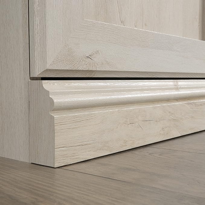 Sauder Miscellaneous Storage Bookcase with Doors, Adjustable Shelves, 5 Shelf Bookcase - Chalked Chestnut Finish