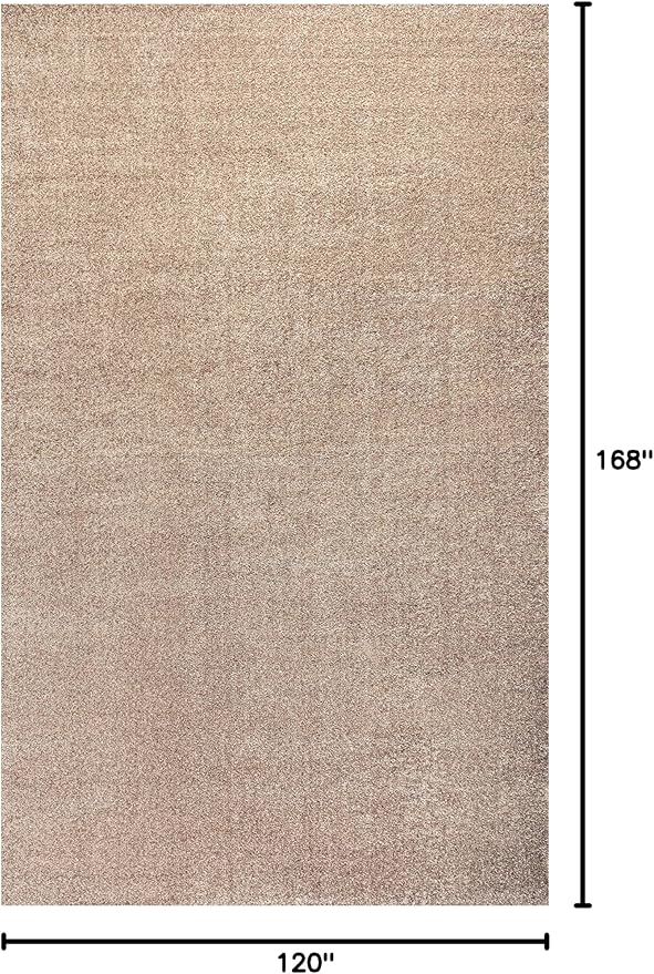 JONATHAN Y Haze Solid Low-Pile Beige Indoor Area Rug 10x14, Coastal,Bohemian,Minimalist,Classic, Easy-Cleaning for Living Room,Bedroom,Kitchen,Pet Friendly,Non-Shedding (SEU100G-14)