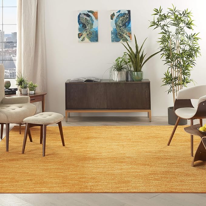 Nourison Home Nourison Essentials Sunburst 5' x Square Area Rug - Easy Clean, Non Shedding, Bed Room, Living Room, Dining Room, Kitchen (5' x Square)
